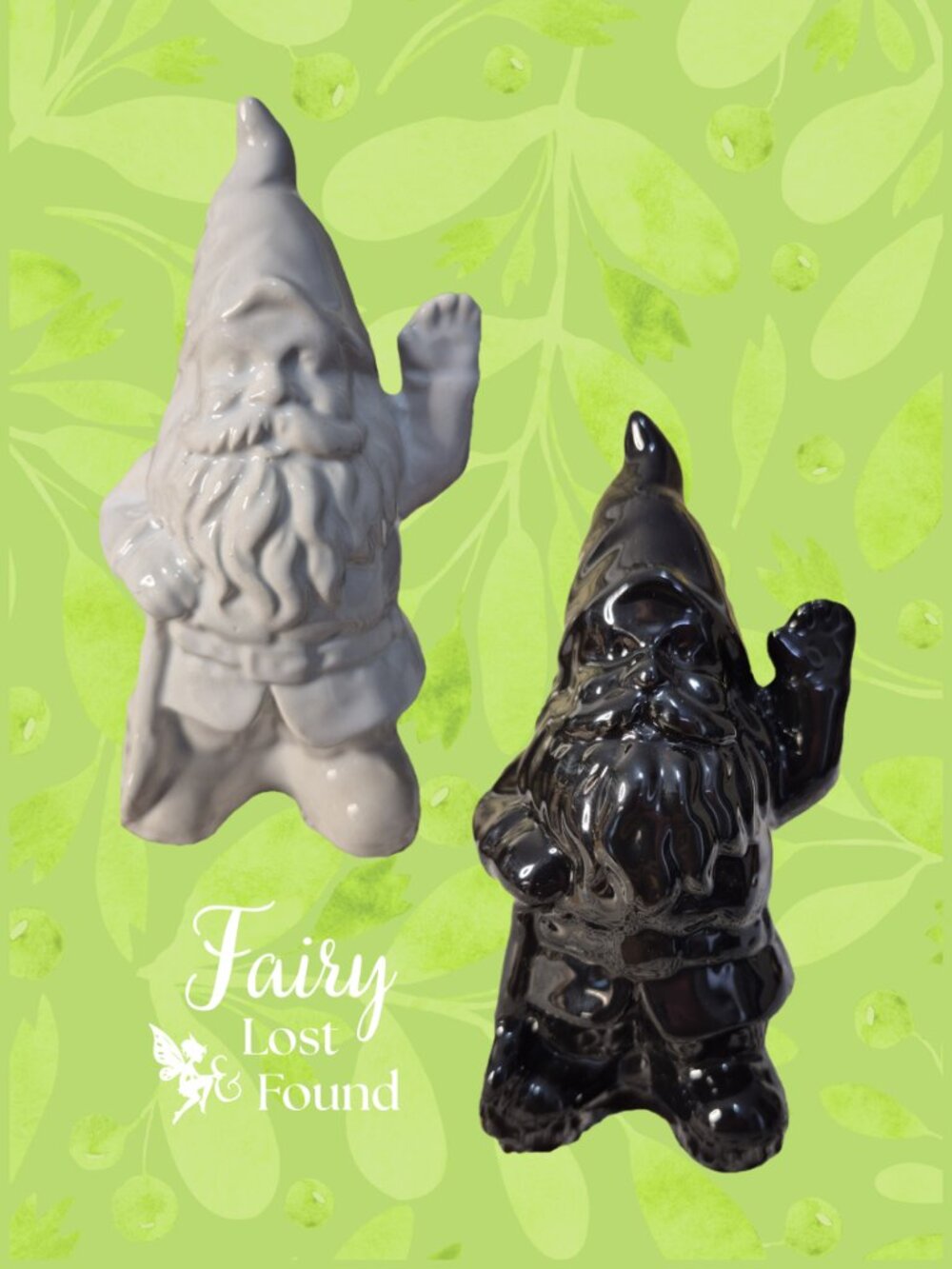 Gnomes Salt & Pepper Shakers Black & White